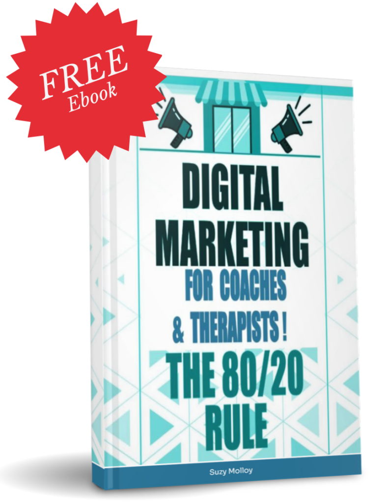 For Coaches and Therapists Digital marketing the 80/20 Rule 3D flipbook cover